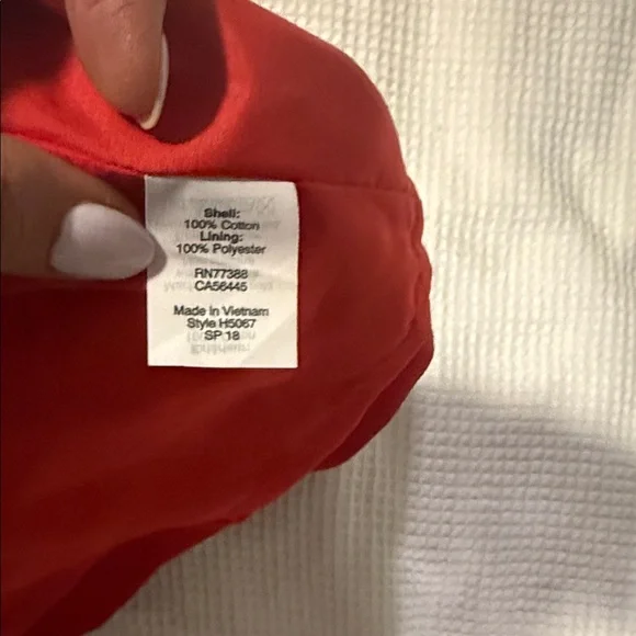 NWT J. Crew Vibrant Red Belted Cotton Midi Dress - Picture 3 of 4